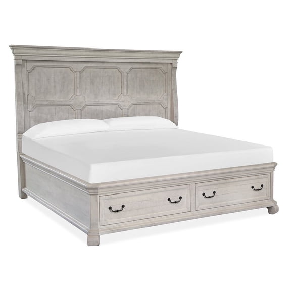Magnussen Home Bronwyn Alabaster Queen Panel Storage Bed