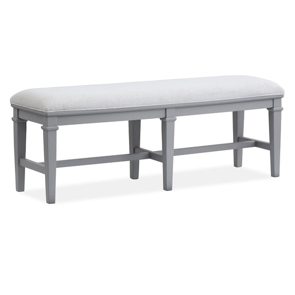 Magnussen Home Charleston Harbor Gray Grey Upholstered Bench
