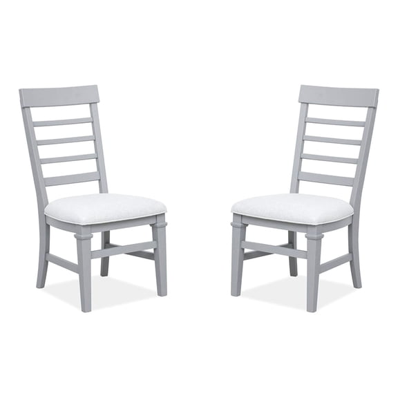 Magnussen Home Charleston Harbor Gray Grey Upholstered Side Chair Two Pack