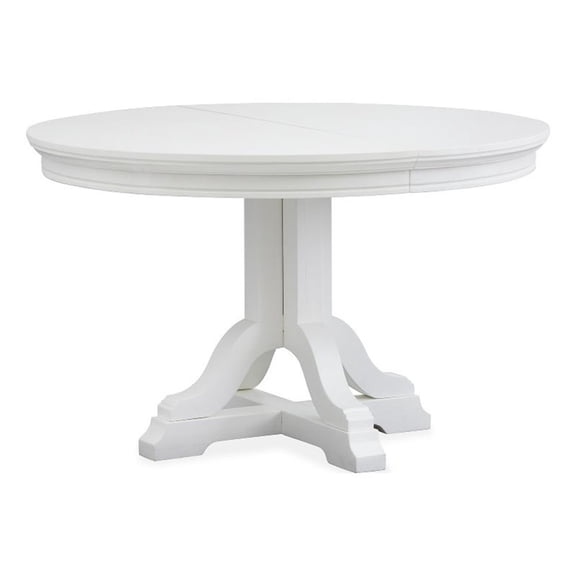 Magnussen Home Charleston White Dove White Extendable 48" Round Dining Table