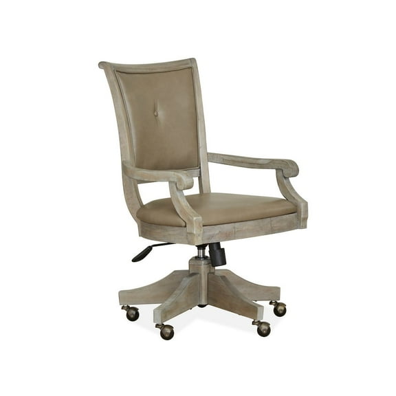 Magnussen Home Lancaster Dovetail Grey Fully Upholstered Swivel Chair