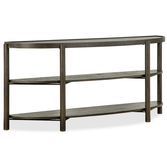 Magnussen Home Hadleigh Black Coffee Bean Demilune Sofa Table