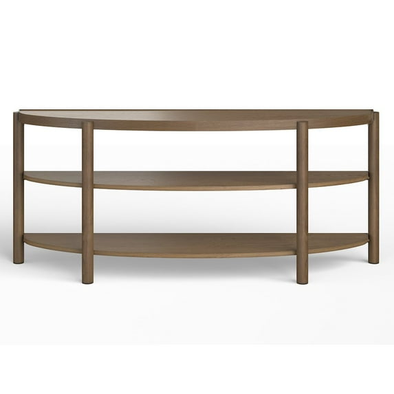 Magnussen Home Hadleigh Brown Honey Demilune Sofa Table