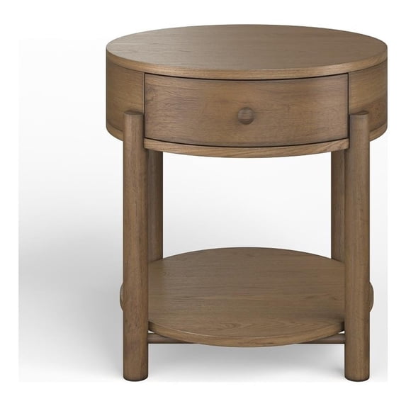 Magnussen Home Hadleigh Brown Honey Round End Table