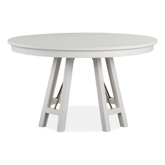 Magnussen Home Heron Cove Chalk White And Dovetail Grey 52" Round Dining Table
