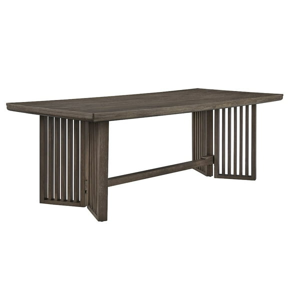 Magnussen Home Kavanaugh Weathered Kona Brown Trestle Dining Table