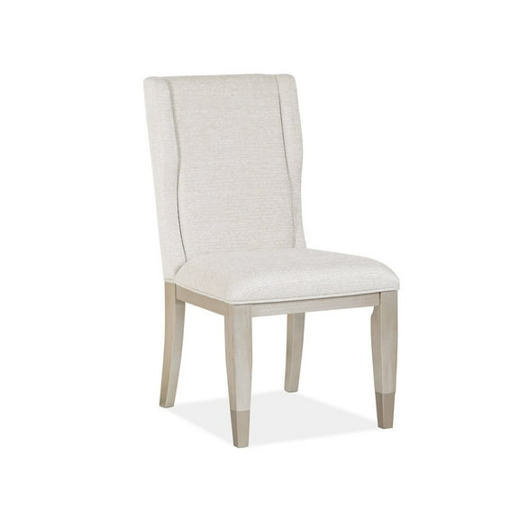 Magnussen Home Lenox Acadia White Upholstered Host Chair Two Pack