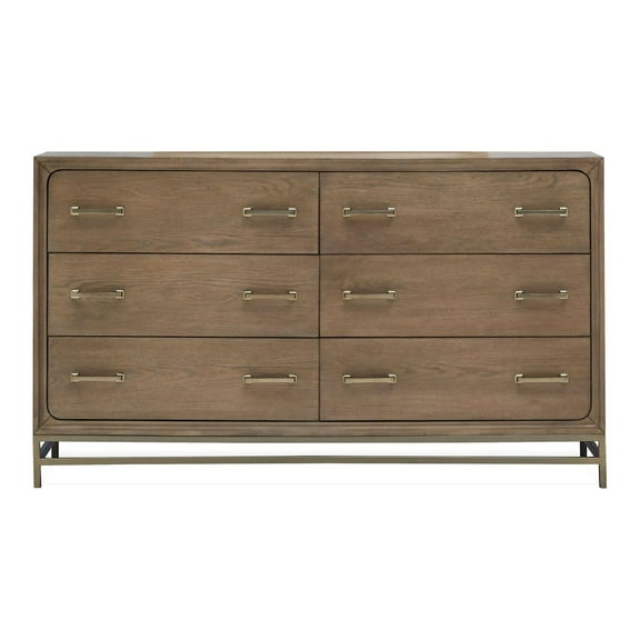 Magnussen Home Lindon Belgian Wheat And Coffee Bean Double Drawer Dresser