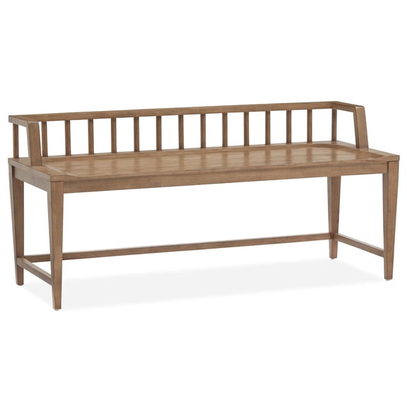 Magnussen Home Lindon Belgian Wheat Low Back Arm Bench