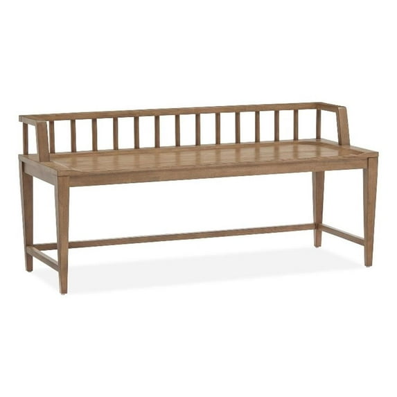 Magnussen Home Lindon Belgian Wheat Low Back Arm Bench