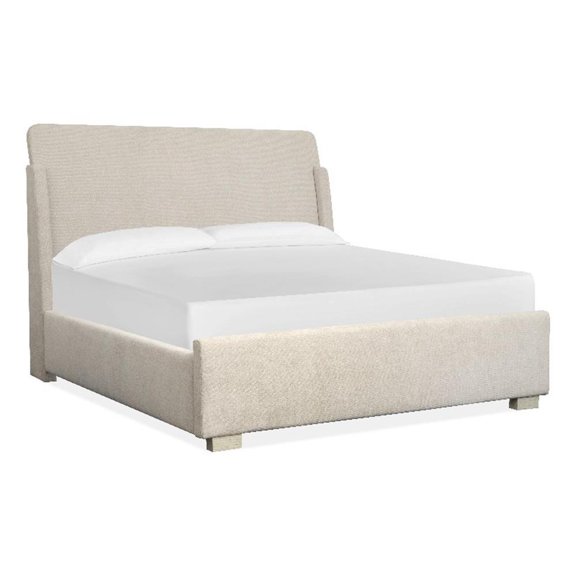 Magnussen Home Lorelei Misty Cloud Queen Upholstered Sleigh Bed