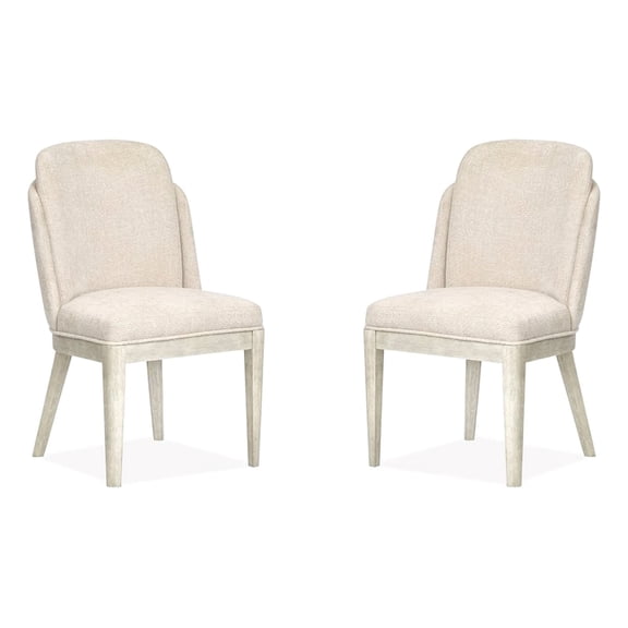 Magnussen Home Lorelei Misty Cloud Upholstered Host Chair Two Pack
