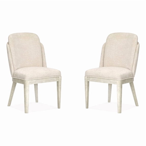 Magnussen Home Lorelei Misty Cloud Upholstered Host Chair Two Pack