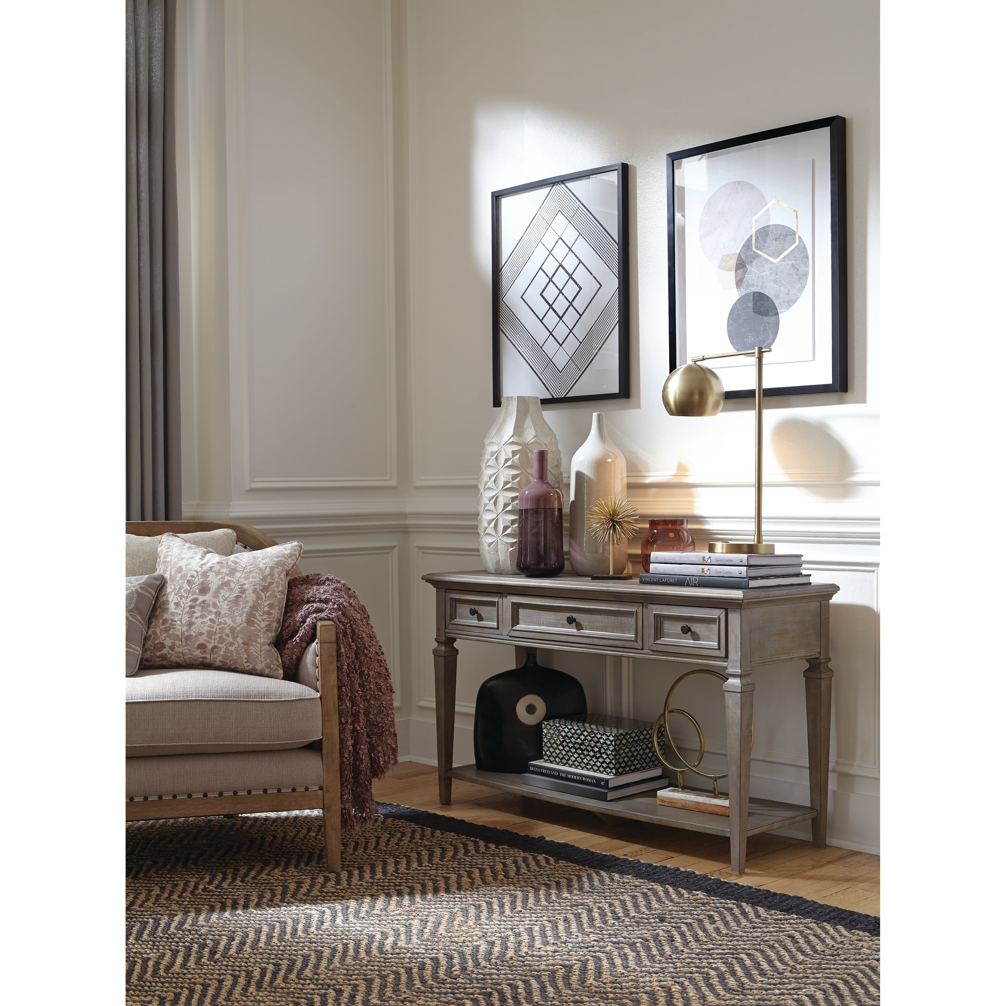 Magnussen Home Magnussen Lancaster Rectangular Sofa Table