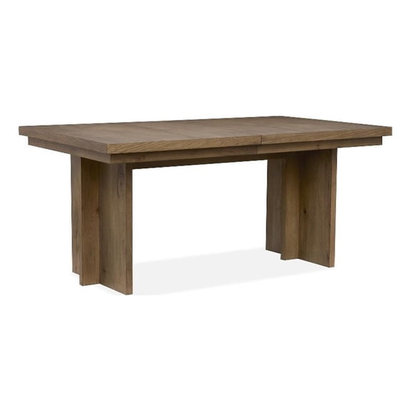 Magnussen Home Marcel Harvest Brown Extendable Trestle Dining Table