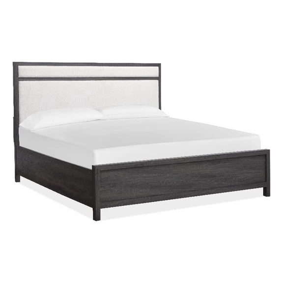 Magnussen Home Merrifield Raisin Black King Upholstered Panel Bed