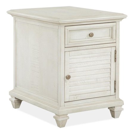 Magnussen Home Newport Alabaster Chairside End Table