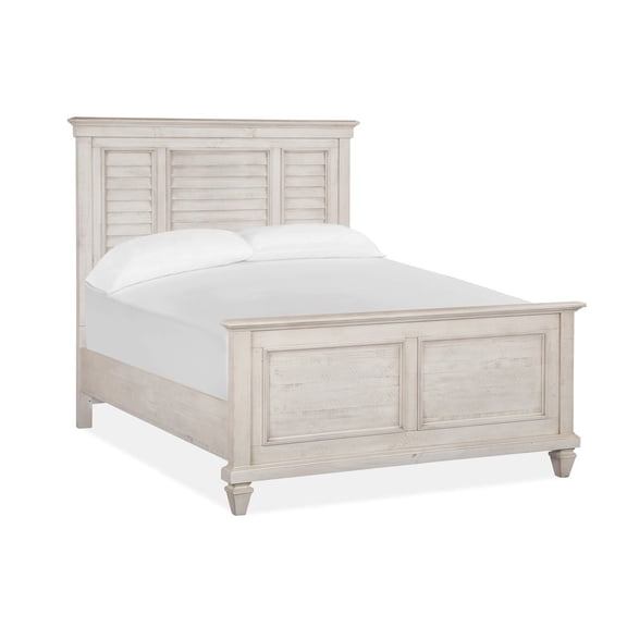 Magnussen Home Newport Alabaster Queen Shutter Panel Bed