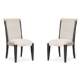 thumbnail image 1 of Magnussen Home Plum Creek Ravenwood Black Upholstered Side Chair Two Pack, 1 of 11