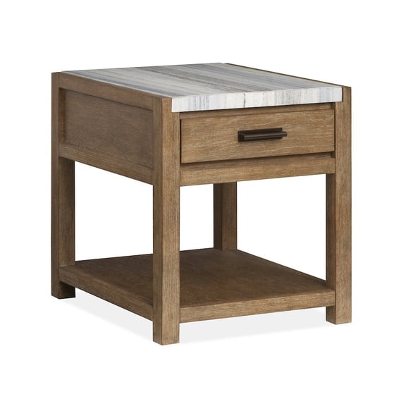 Magnussen Home Plum Creek Sierra Brown Rectangular End Table