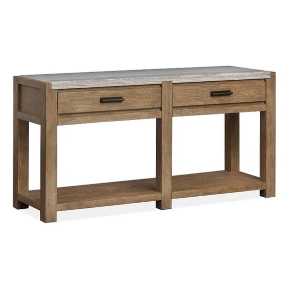 Magnussen Home Plum Creek Sierra Brown Rectangular Sofa Table