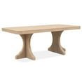 thumbnail image 1 of Magnussen Home Somerset Butternut Extendable Trestle Dining Table, 1 of 9