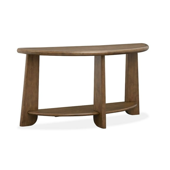 Magnussen Home Tanner Tawny Brown Demilune Sofa Table