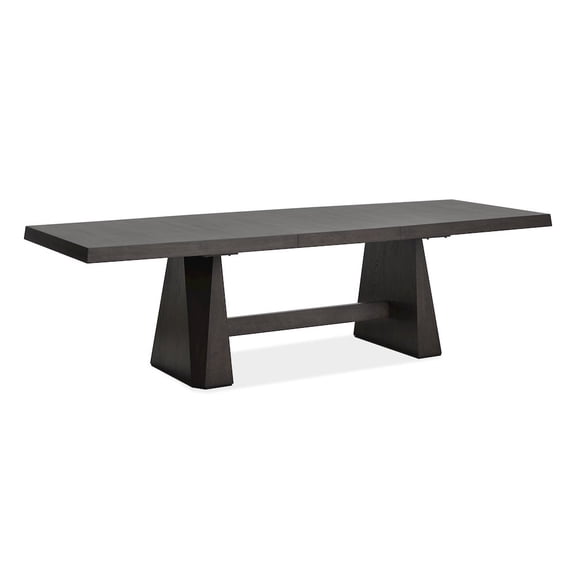 Magnussen Home Tauren Coffee Bean Extendable Double Pedestal Dining Table