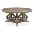 thumbnail image 1 of Magnussen Home Tinley Park Dove Tail Grey Round Cocktail Table, 1 of 3