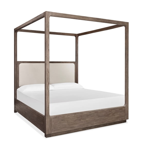Magnussen Home Westbourne Dark Umber Queen Upholstered Poster Bed