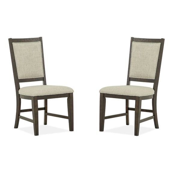 Magnussen Home Westley Falls Graphite Step Upholstered Side Chair Two Pack
