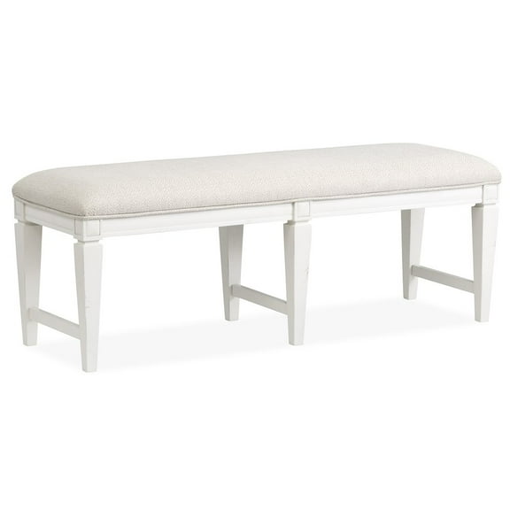 Magnussen Home Willowbrook Egg Shell White Upholstered Bench
