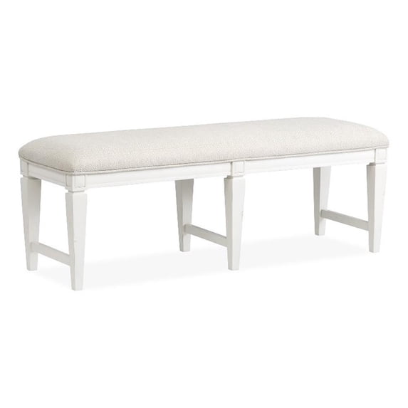 Magnussen Home Willowbrook Egg Shell White Upholstered Bench