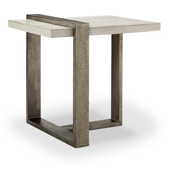 Magnussen Home Wiltshire Sea Shell Rectangular End Table
