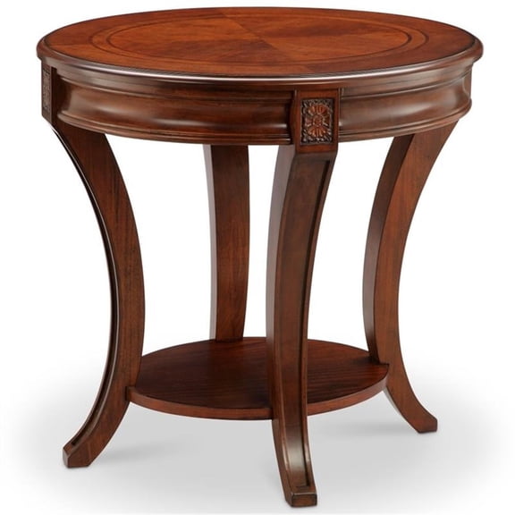Magnussen Home Winslet Solid Wood Oval End Table in Cherry