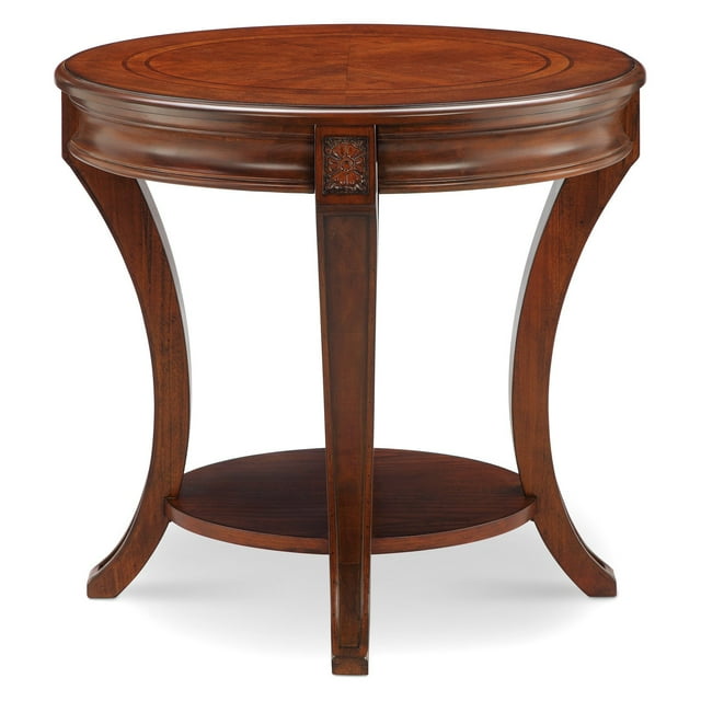 Magnussen Home Winslet Solid Wood Oval End Table in Cherry