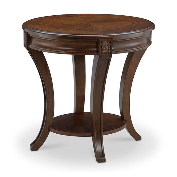 Magnussen Home Winslet Solid Wood Oval End Table in Cherry