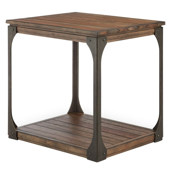 Magnussen Montgomery Industrial End Table in Bourbon