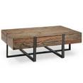 thumbnail image 1 of Magnussen Home Prescott Rustic Honey And Distressed Iron Rectangular Cocktail Table, 1 of 4
