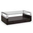 thumbnail image 1 of Magnussen Revere Contemporary Graphite Glass Top Coffee Table with Storage, 1 of 3
