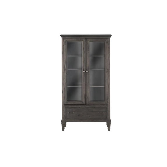 Magnussen Sutton Place Curio Cabinet in Weathered Charcoal