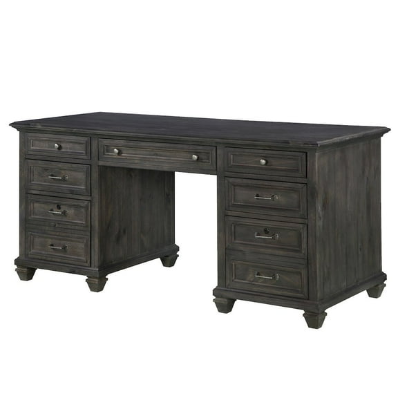 Magnussen Sutton Place Executive Desk in Weathered Charcoal