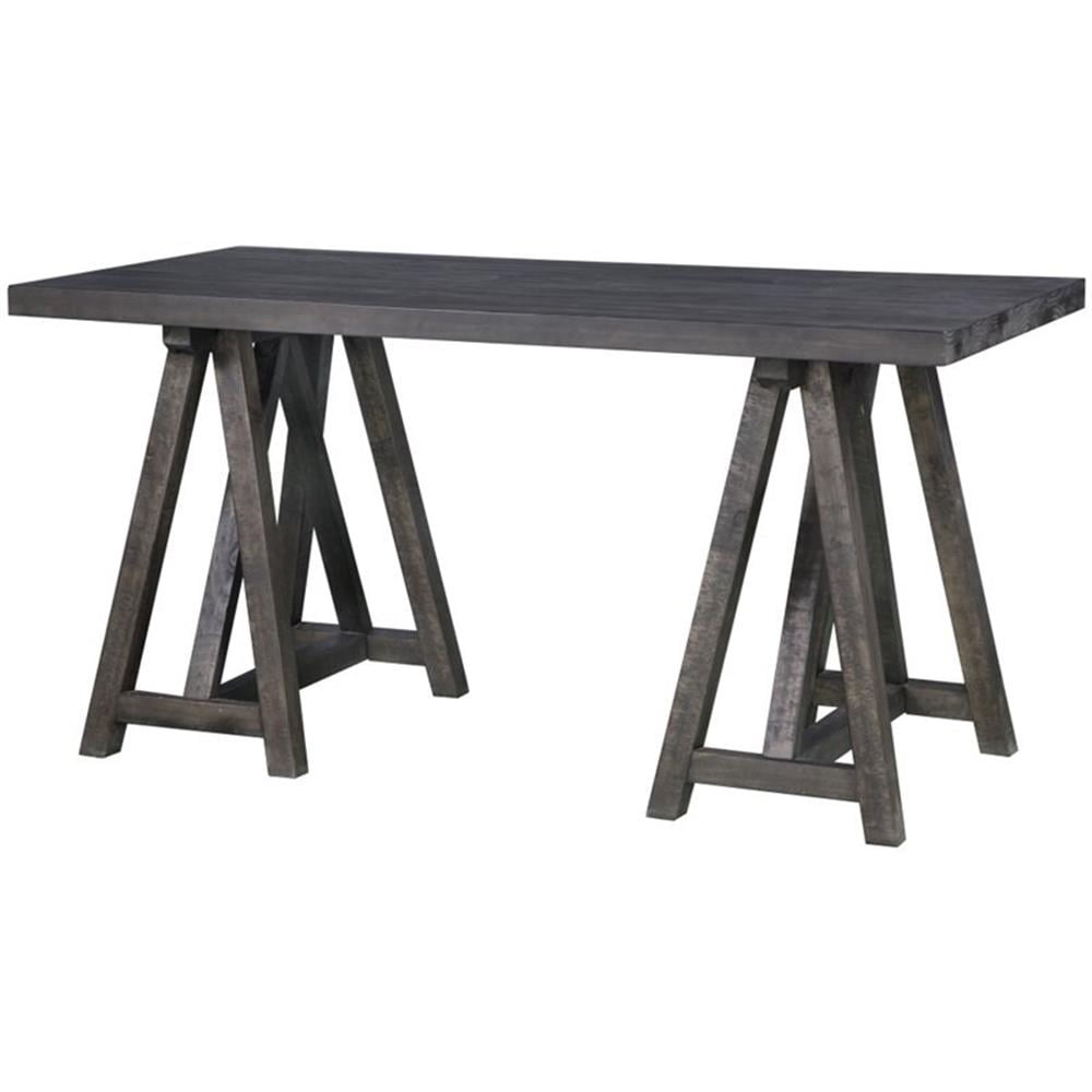 Continental Rustic 62" Weathered Charcoal Pine Office Desk