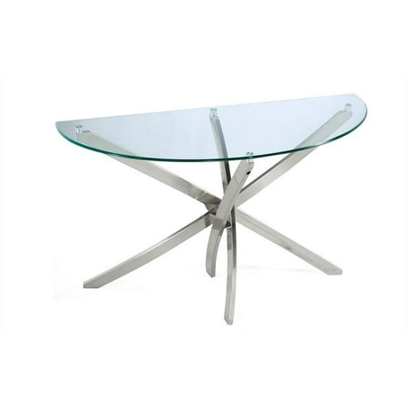 Magnussen Zila Demilune Solid Wood Sofa Table