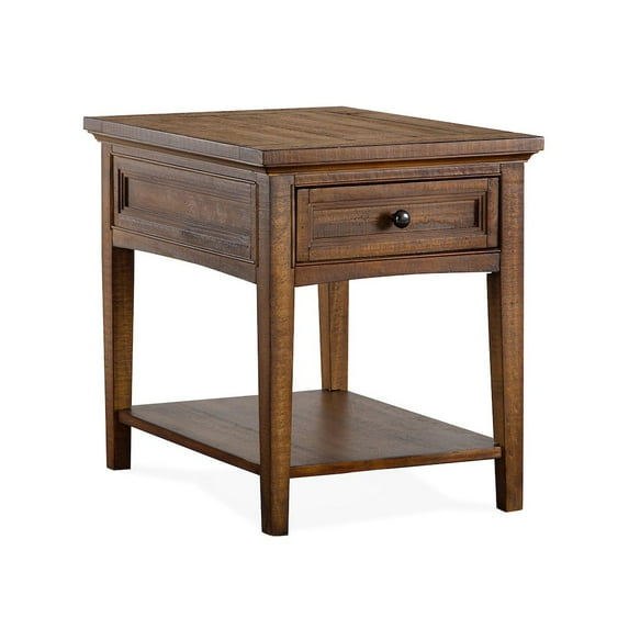 Magnussen Bay Creek Rectangular End Table in Toasted Nutmeg