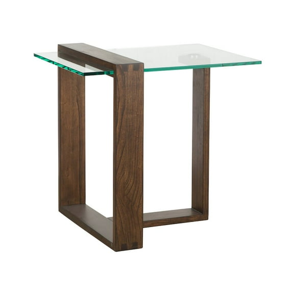 Magnussen Bristow Rectangular Acorn Mindi Wood End Table