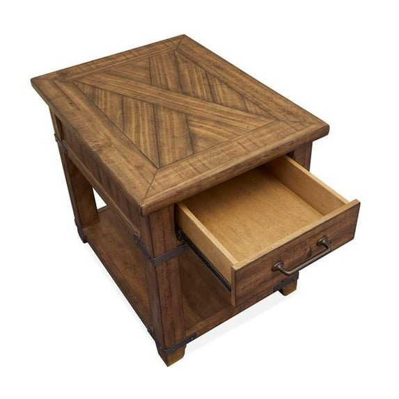 Magnussen Chesterfield Rectangular 1-Drawer End Table