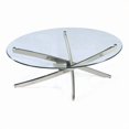 thumbnail image 1 of Magnussen Zila Oval Cocktail Table in Brushed Nickel, 1 of 1