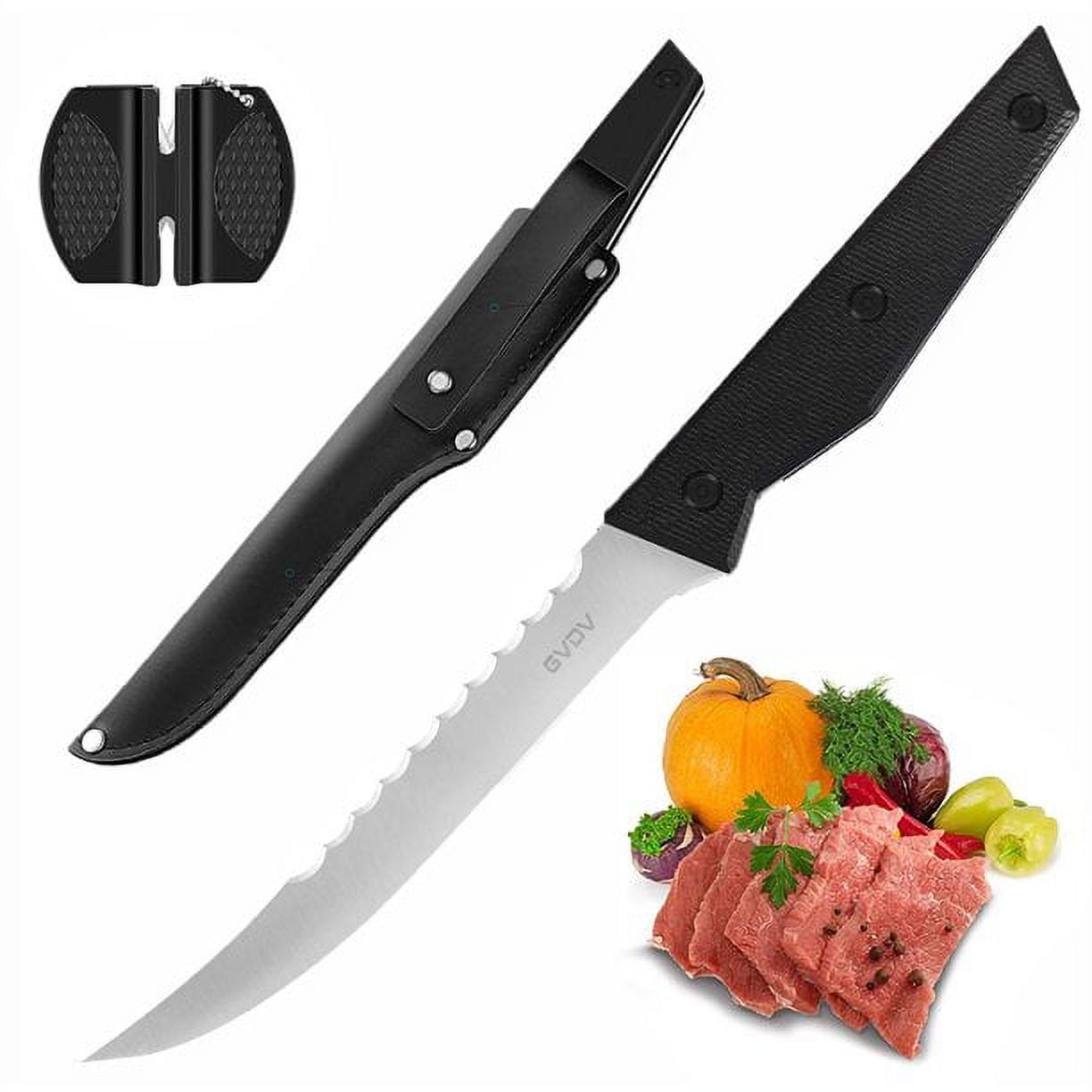Steel Knife Set with Cutting Board (4 Pieces), Grey Meat knife Stainless  steel knife Fillet knife fishing Jogo de facas para coz - AliExpress