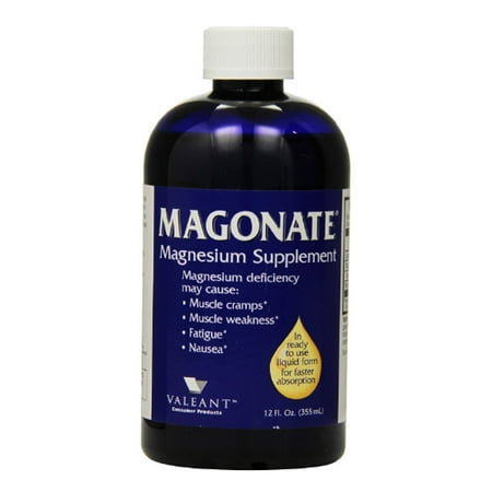 Magonate Magnesium Supplement Migraine & Fatigue Relief, 12 oz, 2 Pack